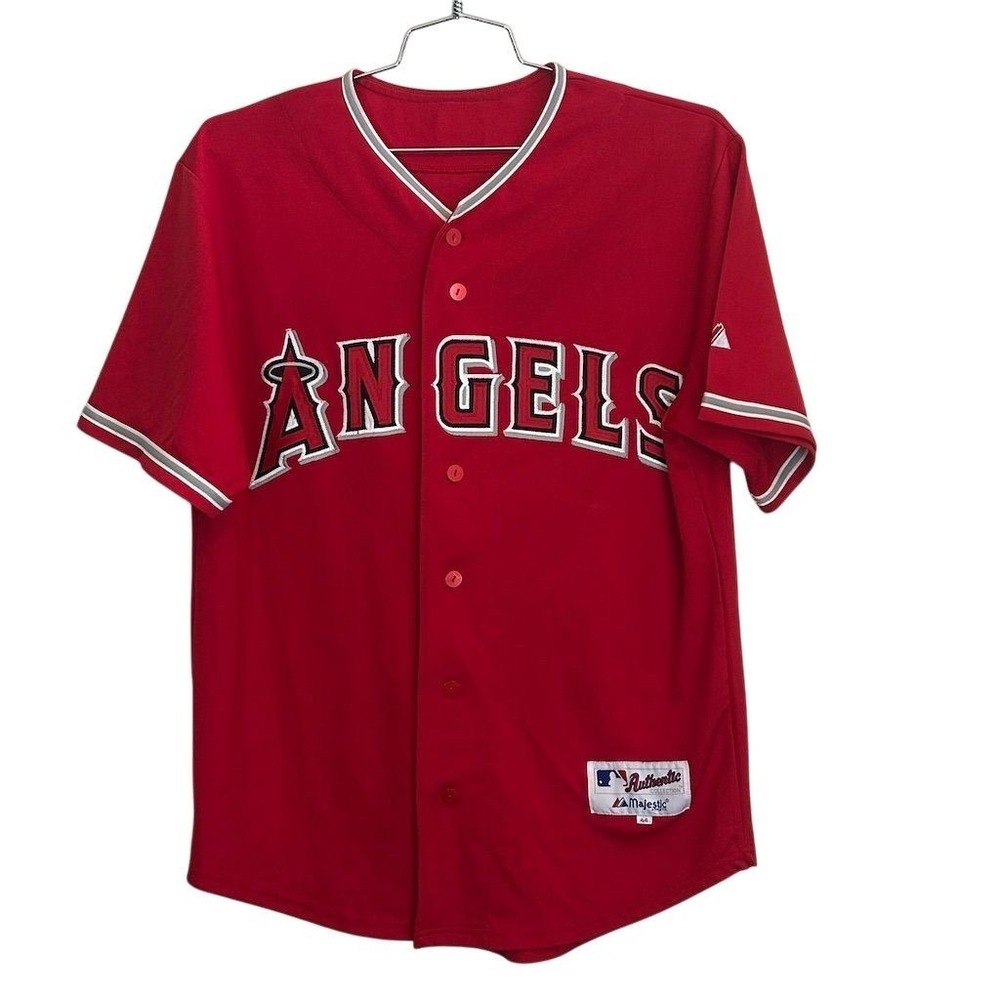 Majestic Men's Los Angeles Angels Jersey Jiggy-Juan #52 Red Size 44